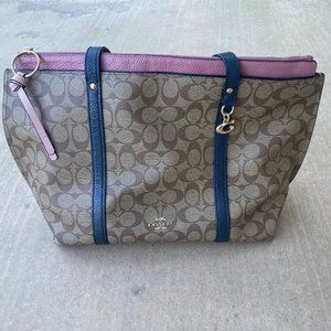 COACH - May Tote In Colorblock Signature Canvas